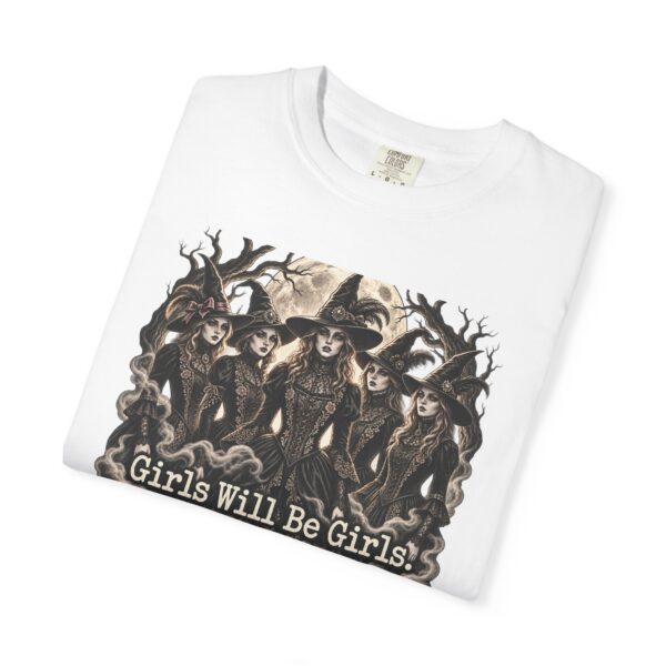 11585134349992422741_2048.jpeg Girls Will Be Girls Witch Shirt, Gothic Halloween Tee, Vintage Coven Graphic, Witchy Gift for Women