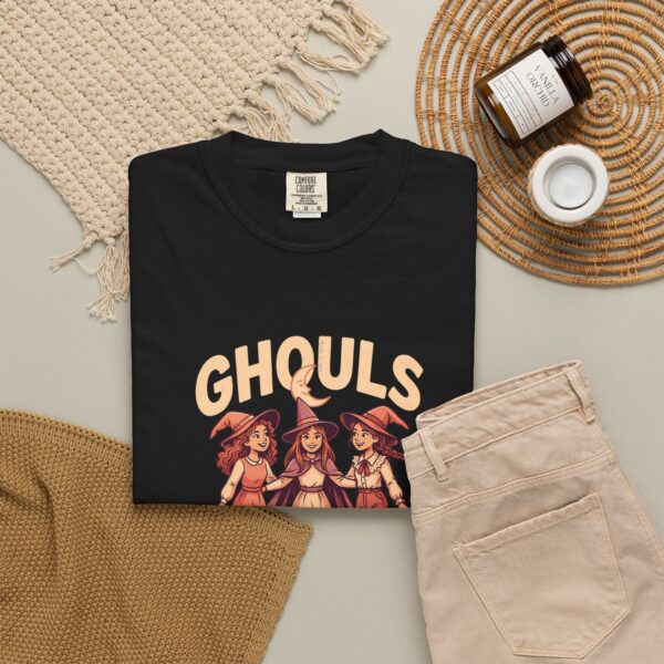 Ghouls Night Out Witch Shirt, Comfort Colors 1717 Halloween Friends Tee — product view 4
