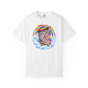 13959092974066470578_2048.jpeg Rainbow Cat Lollipop Propeller Beanie Comfort Colors Shirt