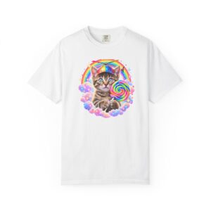 14291392940232821204_2048.jpeg Rainbow Kitten Lollipop Propeller Hat Comfort Colors Shirt