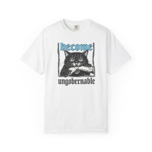 16627937340426535644_2048.jpeg Become Ungovernable Black Cat Bite Gothic Comfort Colors Shirt