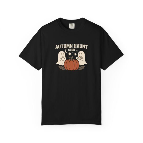 Autumn Haunt Club Ghost Shirt, Comfort Colors 1717 Pumpkin Halloween Tee — front print