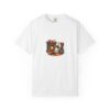 2987453015213564549_2048.jpeg Reading Ghost Shirt, Comfort Colors 1717 Halloween Tee with Fireplace and Black Cat — front print
