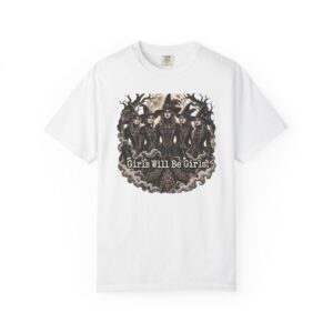 5528493882714657793_2048.jpeg Girls Will Be Girls Witch Shirt, Gothic Halloween Tee, Vintage Coven Graphic, Witchy Gift for Women