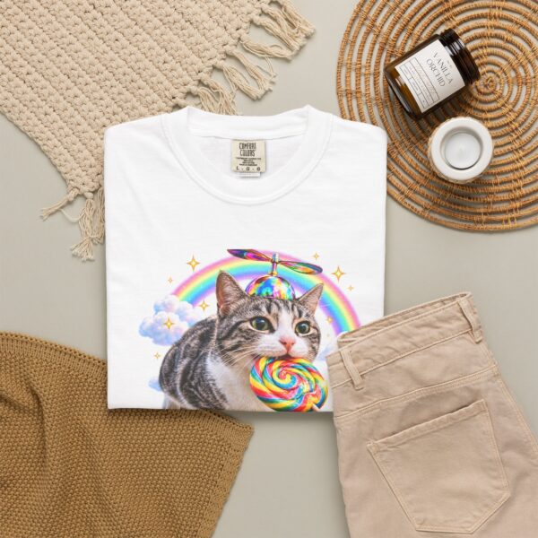 Rainbow Propeller Cat Lollipop Comfort Colors Shirt