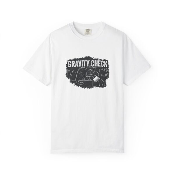 7477019761975752643_2048.jpeg Gravity Check Black Cat Physics Comfort Colors Shirt