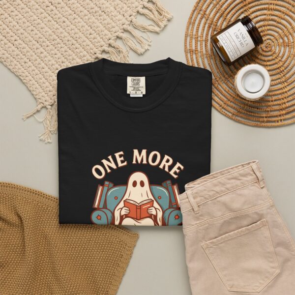 One More Chapter Ghost Shirt, Comfort Colors 1717 Book Lover Halloween Tee — product view 4