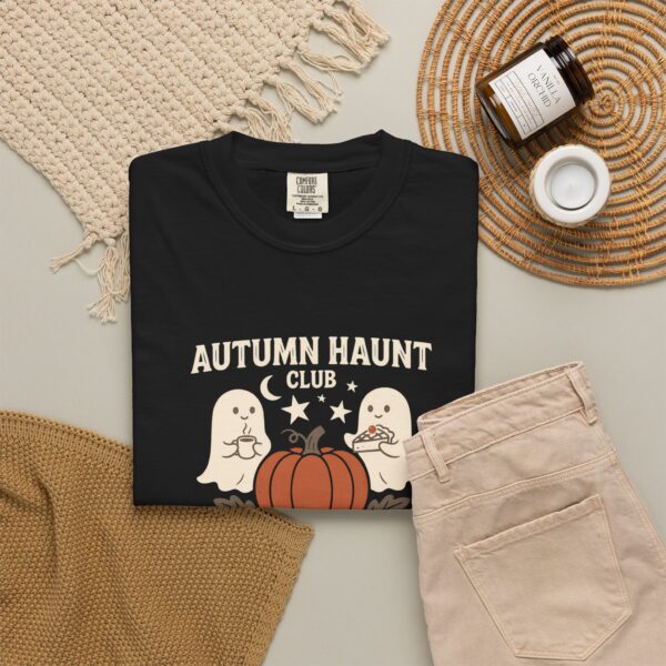 Autumn Haunt Club Ghost Shirt, Comfort Colors 1717 Pumpkin Halloween Tee — product view 4