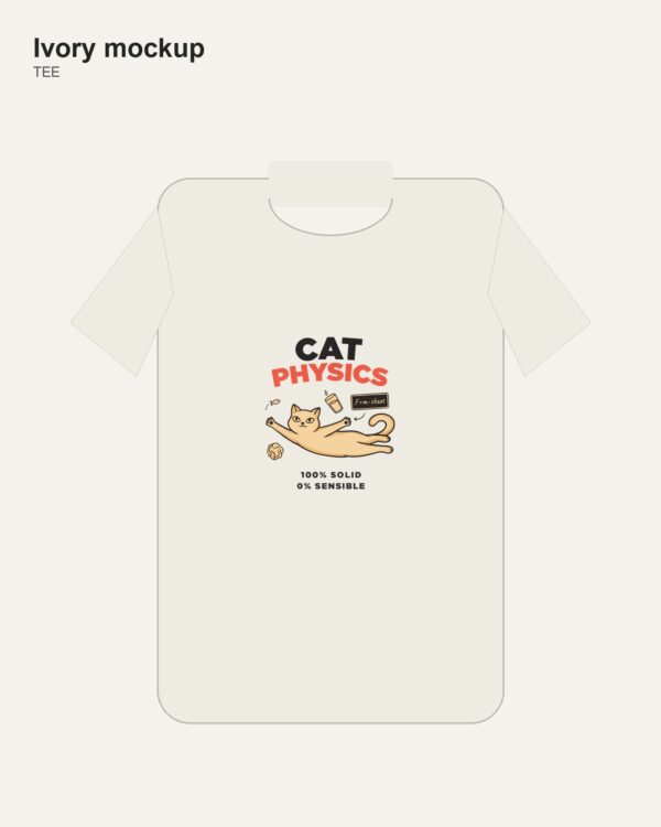 What Cats Really Think — Cat Physics Comfort Colors Shirt mockup 1