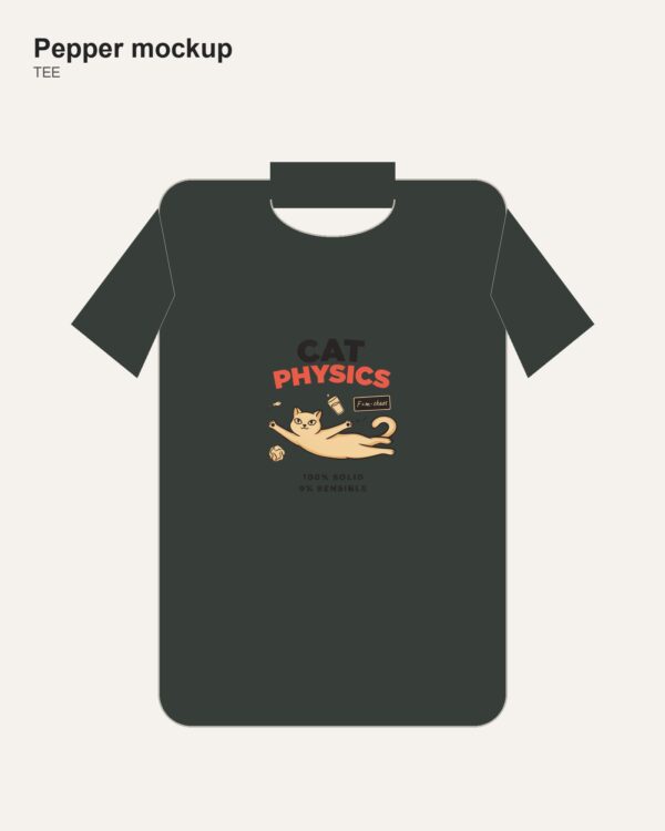 What Cats Really Think — Cat Physics Comfort Colors Shirt mockup 2