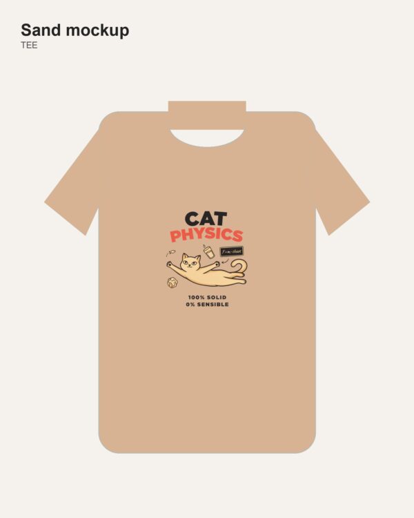 What Cats Really Think — Cat Physics Comfort Colors Shirt mockup 3