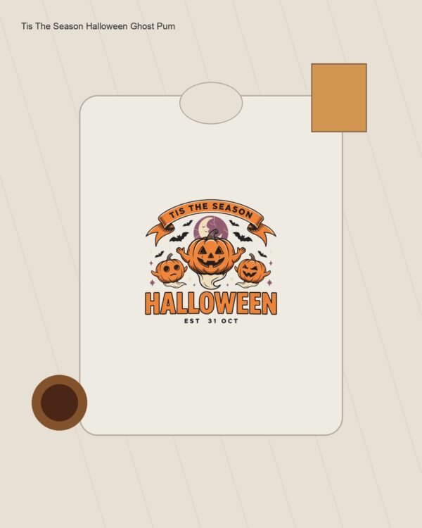Tis The Season Halloween Ghost Pumpkin Shirt mockup 4