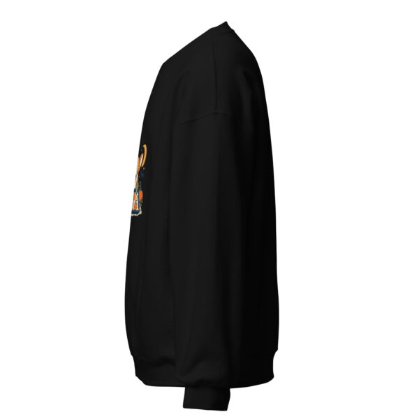 unisex-crew-neck-sweatshirt-black-left-6aa5595d20745.jpg Spooky Kitchen Corgi Sweatshirt: Halloween Baking Dog Crewneck