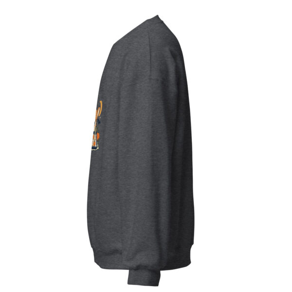 unisex-crew-neck-sweatshirt-dark-heather-left-6aa5595d20798.jpg Spooky Kitchen Corgi Sweatshirt: Halloween Baking Dog Crewneck