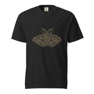 unisex-garment-dyed-heavyweight-t-shirt-black-front-6a9c3f1105a86.jpg Moth Specimen Victorian Entomology Engraving T-Shirt — Comfort Colors 1717 Dark Academia Tee
