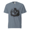 unisex-garment-dyed-heavyweight-t-shirt-blue-jean-front-6aa4088abcbb3.jpg Black Cat Reading in Pumpkin T-Shirt, Comfort Colors Unisex Tee, Spooky Season Reading, Halloween Cat Lover Gift