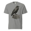 Raven on Old Books Victorian Engraving T-Shirt — Comfort Colors 1717 Nevermore Gothic Tee