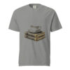 Teacup on Old Books Victorian Engraving T-Shirt — Comfort Colors 1717 Cozy Reader Tea Lover Tee