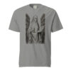 unisex-garment-dyed-heavyweight-t-shirt-grey-front-6a9e4ffc375c7.jpg Ghost Librarian with Candle Victorian Engraving T-Shirt — Comfort Colors 1717 Haunted Library Halloween Tee
