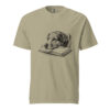 unisex-garment-dyed-heavyweight-t-shirt-khaki-front-6a9c3c274618c.jpg Dog Resting on an Open Book Victorian Engraving T-Shirt — Comfort Colors 1717 Dog Lover Tee