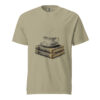 Teacup on Old Books Victorian Engraving T-Shirt — Comfort Colors 1717 Cozy Reader Tea Lover Tee