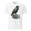Raven on Old Books Victorian Engraving T-Shirt — Comfort Colors 1717 Nevermore Gothic Tee