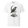 unisex-garment-dyed-heavyweight-t-shirt-white-front-6a9e4d7e36264.jpg Raven on Skull Crescent Moon Victorian Engraving T-Shirt — Comfort Colors 1717 Gothic Halloween Dark Academia Tee