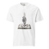 Skeleton Hand Holding Candle Rising from Book Victorian Engraving T-Shirt — Comfort Colors 1717 Memento Mori Gothic Tee