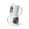 white-glossy-mug-white-11-oz-front-view-6a9c5bc64666c.jpg Reading Cat Mug, Cat on Books Coffee Cup, Gift for Cat Lovers Who Read, Cozy Bookish Cat Mug for Readers