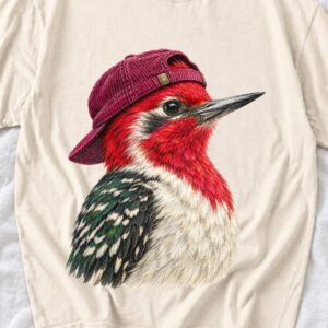 Woodpecker Backwards Cap Shirt