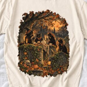 Black Cat Tea Party Shirt