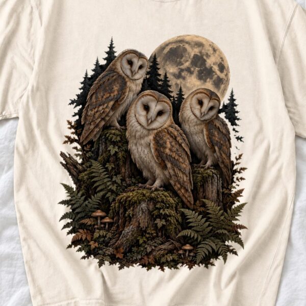 il_1140xN.8697621492_c26h.jpg Owls Under Full Moon Shirt
