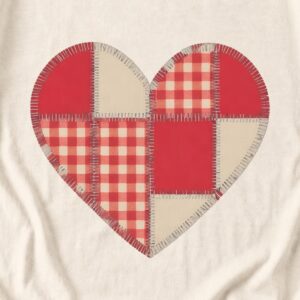 Comfort Colors Gingham Patchwork Heart Shirt