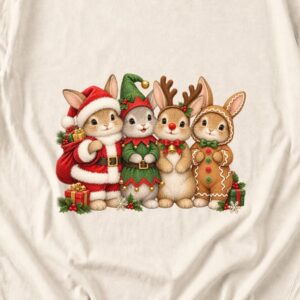 Comfort Colors Christmas Bunny Shirt