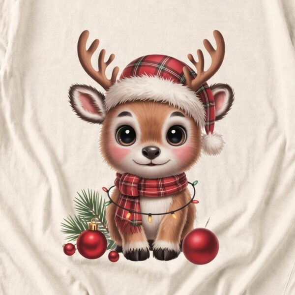Comfort Colors Baby Reindeer Christmas Shirt