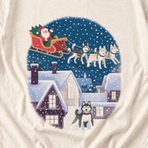 il_1140xN.8788382489_qbnx.jpg Comfort Colors Santa Sleigh Huskies Shirt